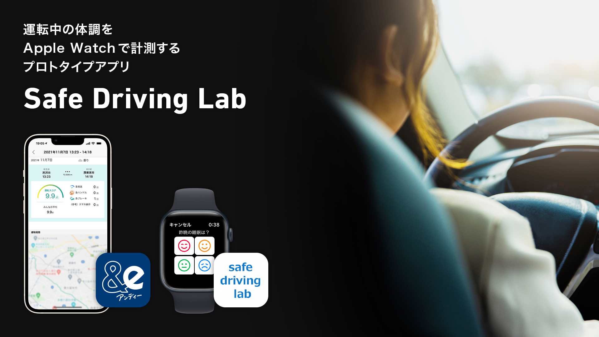運転中の体調を Apple Watch で計測するプロタイプアプリ Safe Driving Lab